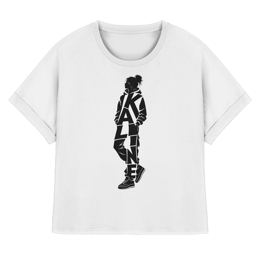 KALINE! - Womens Organic Rolled Sleeves T-Shirt