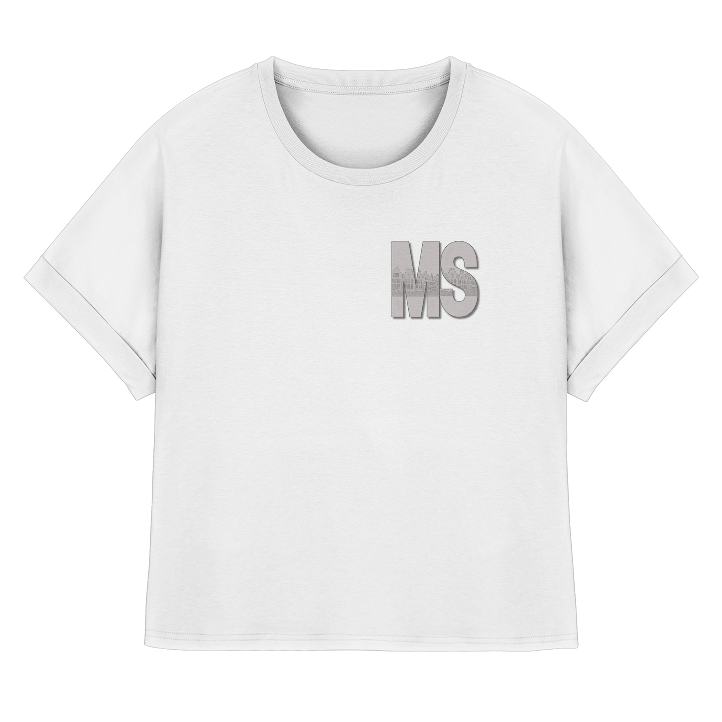 MS! - Womens Organic Rolled Sleeves T-Shirt