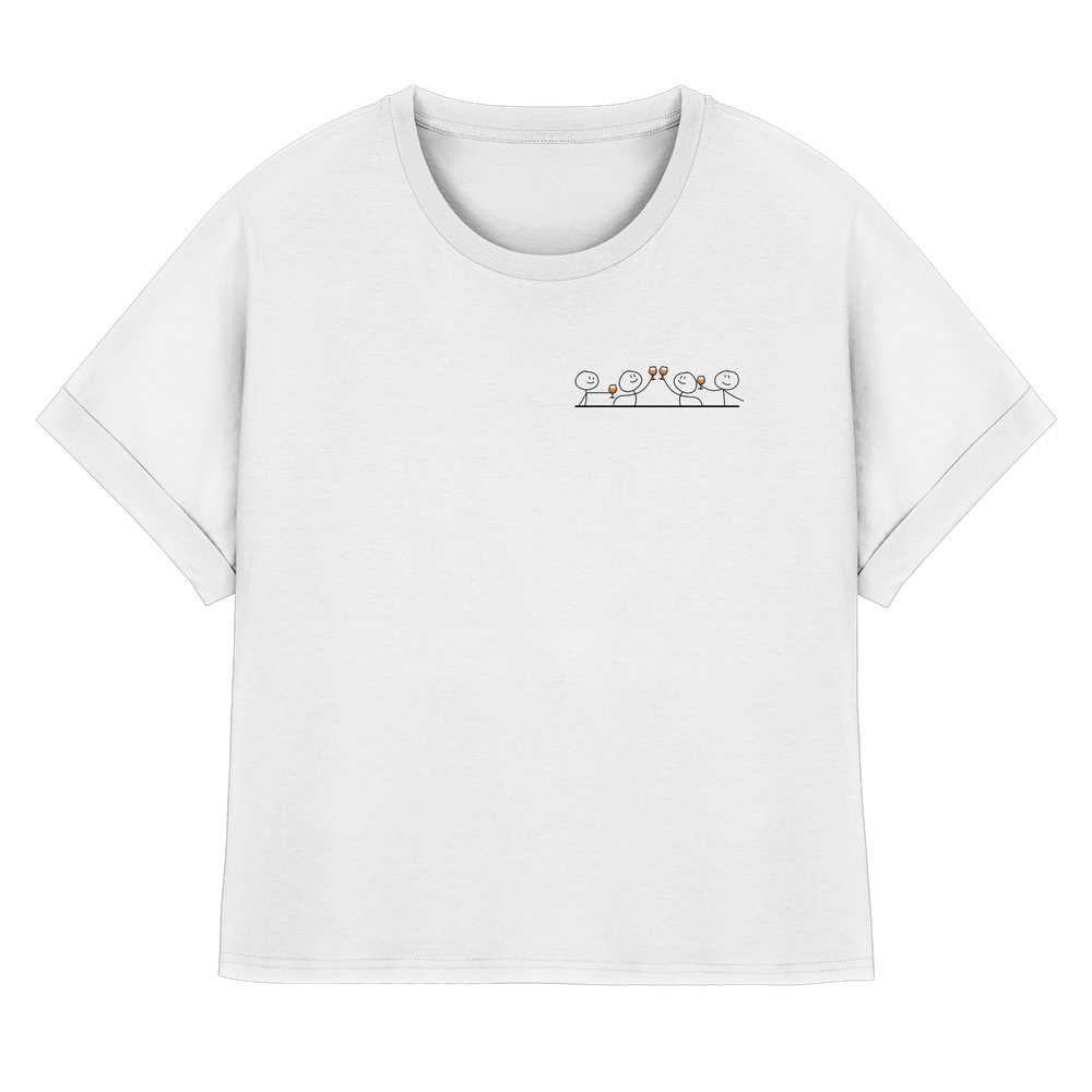 CREWLOVE! - Womens Organic Rolled Sleeves T-Shirt