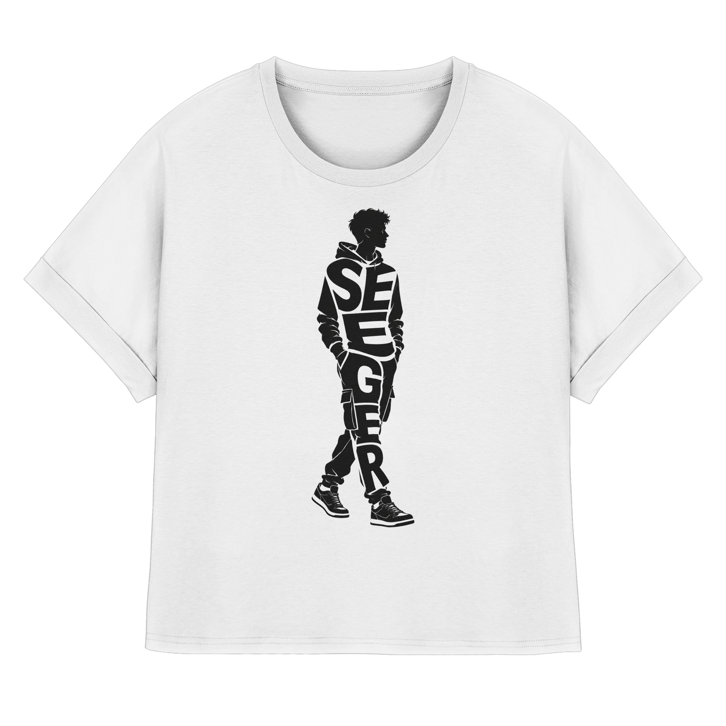 SEEGER! - Womens Organic Rolled Sleeves T-Shirt