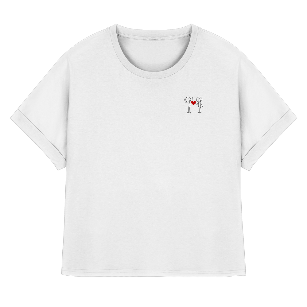 STICKFIGURLOVE! - Women's Organic Rolled Sleeves T-Shirt